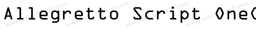 Allegretto Script OneC字体转换
